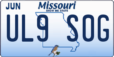 MO license plate UL9S0G