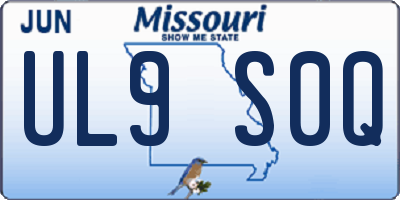 MO license plate UL9S0Q