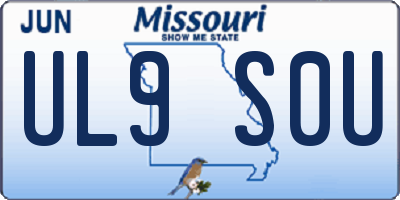 MO license plate UL9S0U