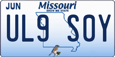 MO license plate UL9S0Y