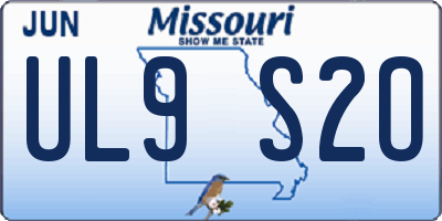 MO license plate UL9S2O