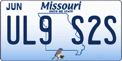 MO license plate UL9S2S