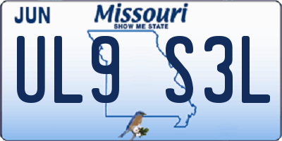 MO license plate UL9S3L