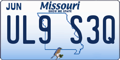 MO license plate UL9S3Q