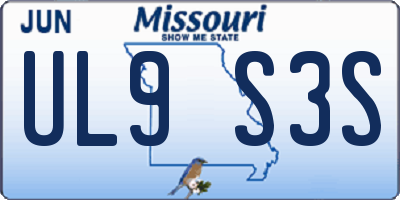 MO license plate UL9S3S