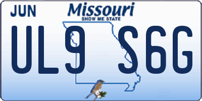 MO license plate UL9S6G
