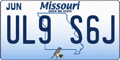 MO license plate UL9S6J