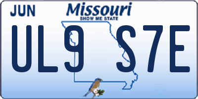 MO license plate UL9S7E