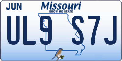 MO license plate UL9S7J