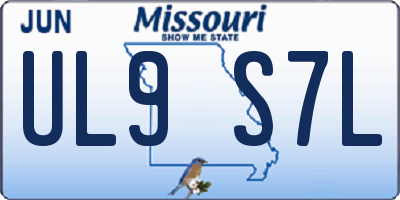 MO license plate UL9S7L