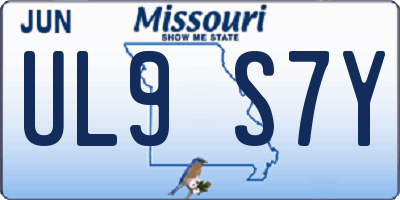 MO license plate UL9S7Y