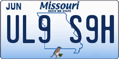 MO license plate UL9S9H
