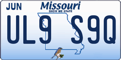 MO license plate UL9S9Q