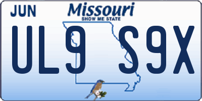 MO license plate UL9S9X