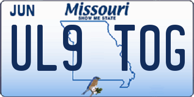 MO license plate UL9T0G
