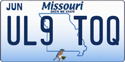 MO license plate UL9T0Q