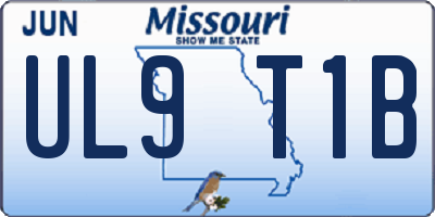 MO license plate UL9T1B