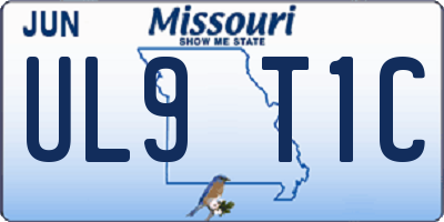 MO license plate UL9T1C