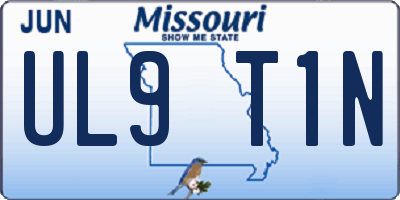 MO license plate UL9T1N