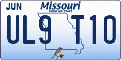 MO license plate UL9T1O