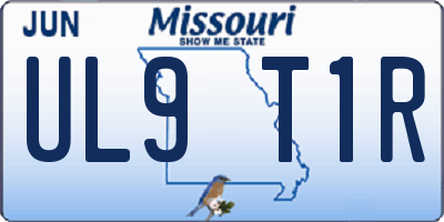 MO license plate UL9T1R