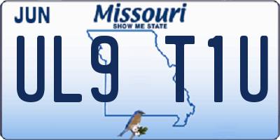 MO license plate UL9T1U