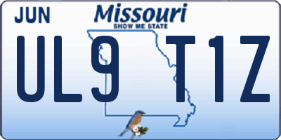 MO license plate UL9T1Z