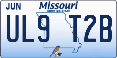 MO license plate UL9T2B