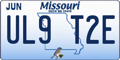 MO license plate UL9T2E