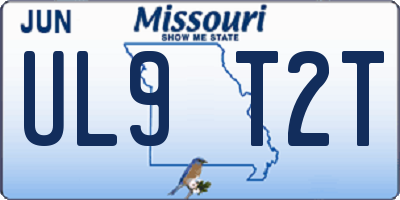 MO license plate UL9T2T