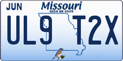 MO license plate UL9T2X