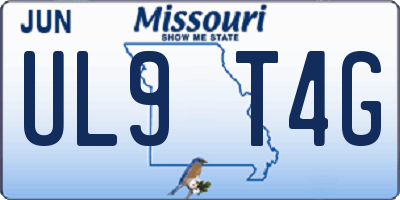 MO license plate UL9T4G