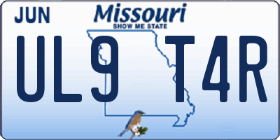 MO license plate UL9T4R