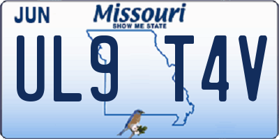 MO license plate UL9T4V