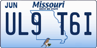 MO license plate UL9T6I