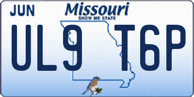 MO license plate UL9T6P