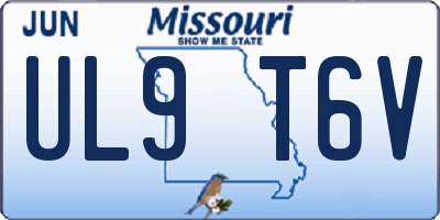 MO license plate UL9T6V