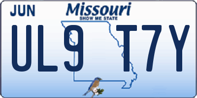MO license plate UL9T7Y