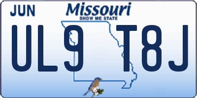 MO license plate UL9T8J