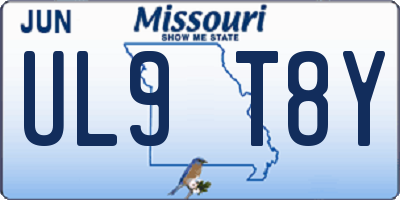 MO license plate UL9T8Y