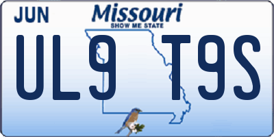 MO license plate UL9T9S