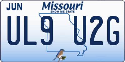 MO license plate UL9U2G