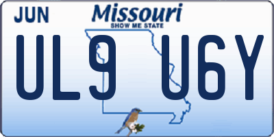 MO license plate UL9U6Y