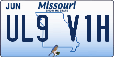 MO license plate UL9V1H