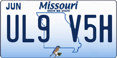 MO license plate UL9V5H