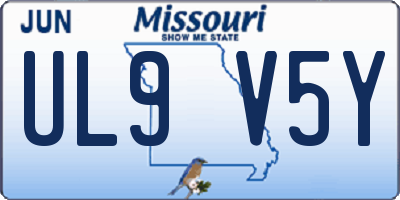 MO license plate UL9V5Y