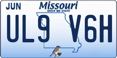 MO license plate UL9V6H