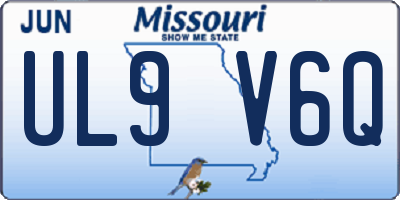 MO license plate UL9V6Q