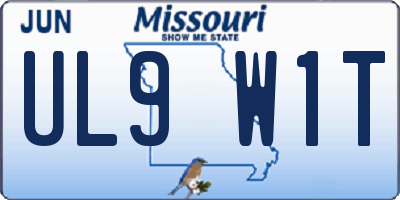 MO license plate UL9W1T