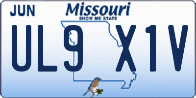 MO license plate UL9X1V